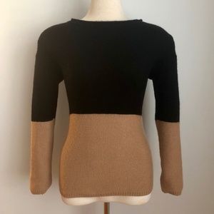 Tan/Black Cashmere-Blend T. Babaton 'Gene' Sweater